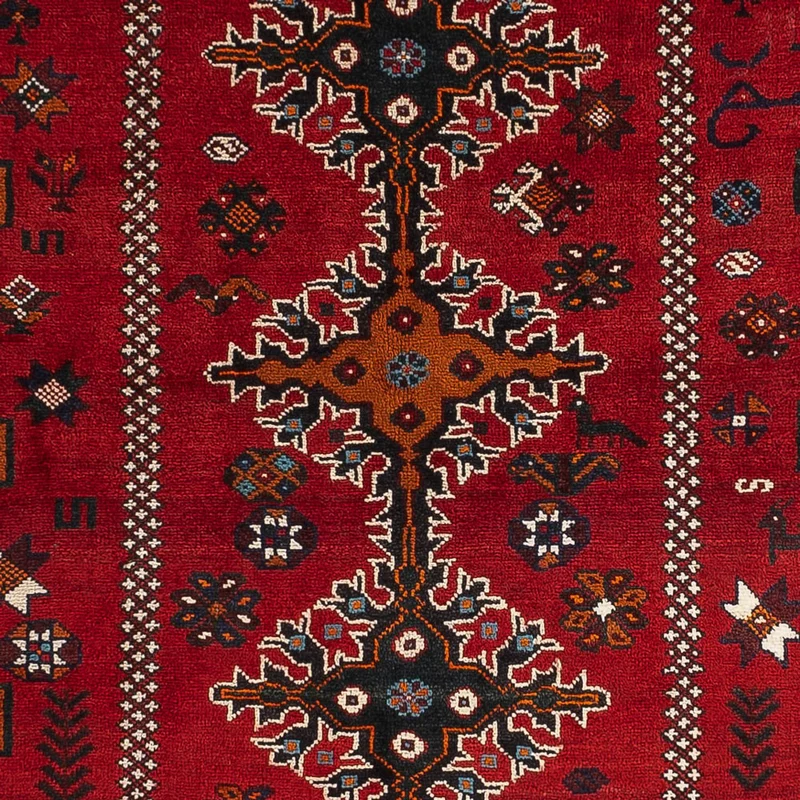 Ghashghai Teppich 162x257cm - Perserteppich - rot