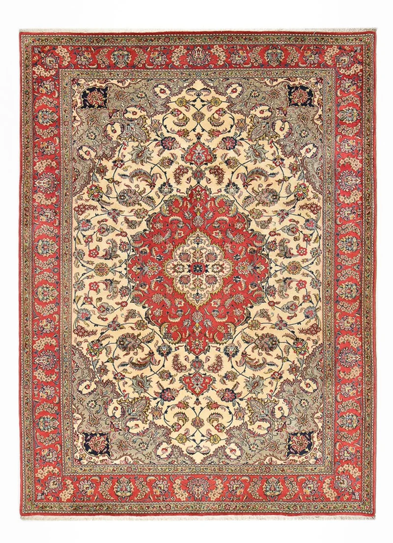 Ghom Teppich 255x353cm - Perserteppich - rot