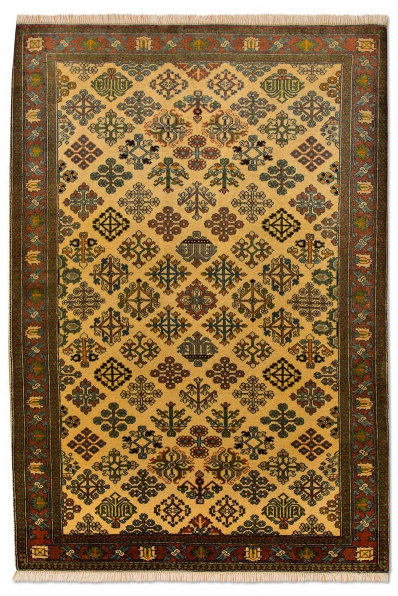Turkaman Teppich 100x157cm - Orientteppich - gold