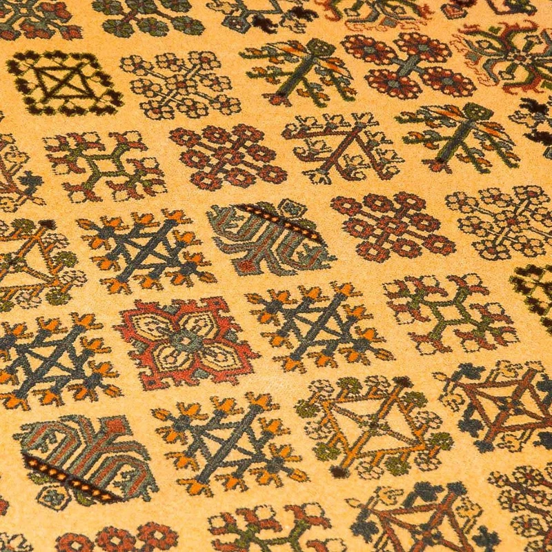 Turkaman Teppich 100x157cm - Orientteppich - gold