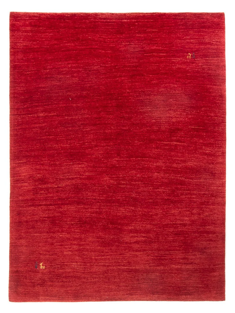 Gabbeh Persisch Teppich 173x234cm - Perserteppich Wollteppich - rot