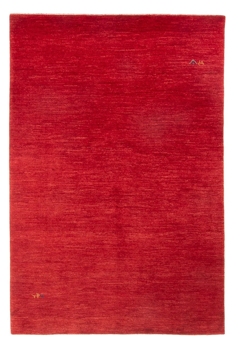 Gabbeh Persisch Teppich 167x244cm - Perserteppich Wollteppich - rot
