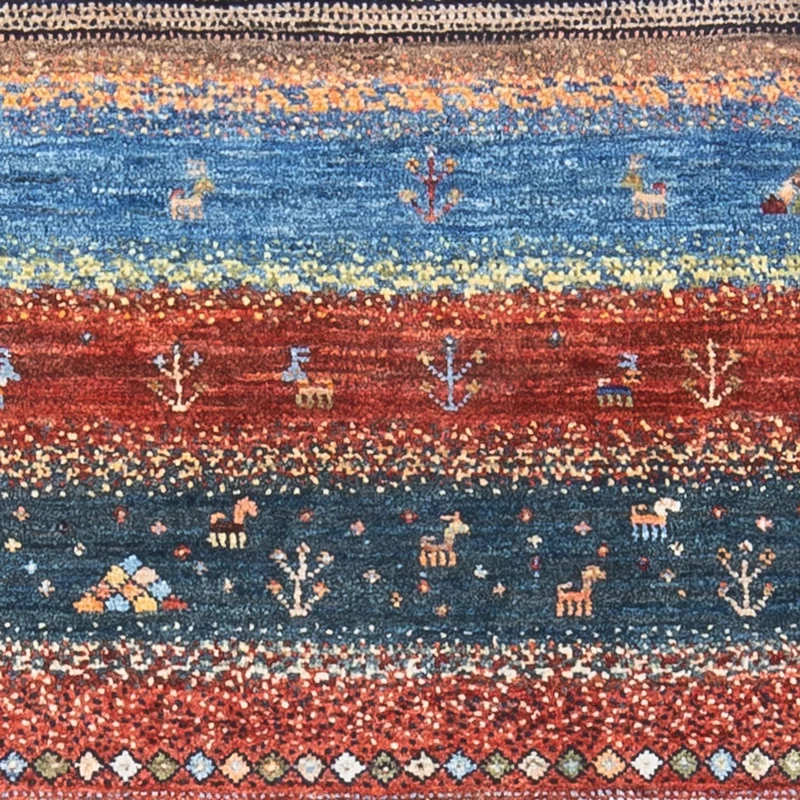 Loribaft Teppich Perser 80x130cm - Orientteppich - mehrfarbig