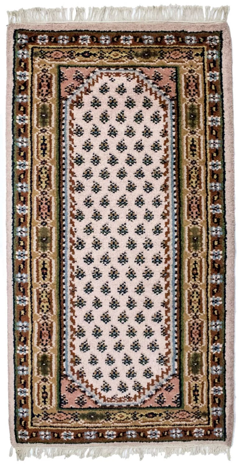 Wollteppich 74x137cm - beige