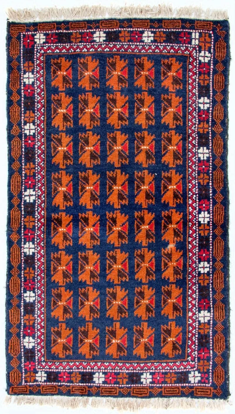 Belutsch Teppich 77x136cm - Orientteppich - blau