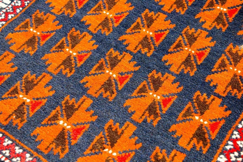 Belutsch Teppich 77x136cm - Orientteppich - blau
