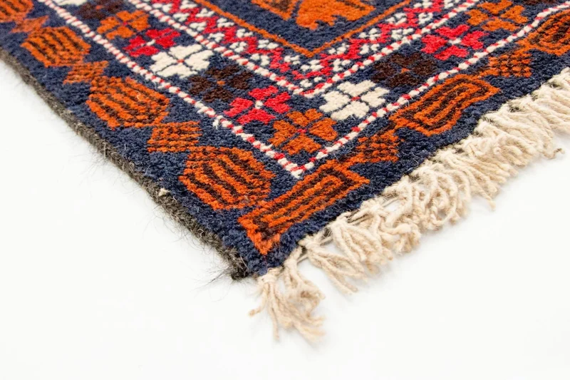 Belutsch Teppich 77x136cm - Orientteppich - blau