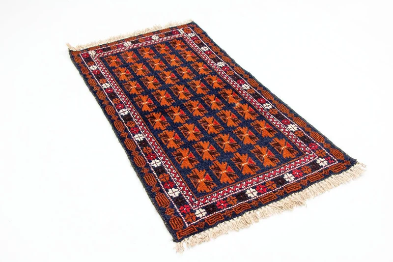 Belutsch Teppich 77x136cm - Orientteppich - blau