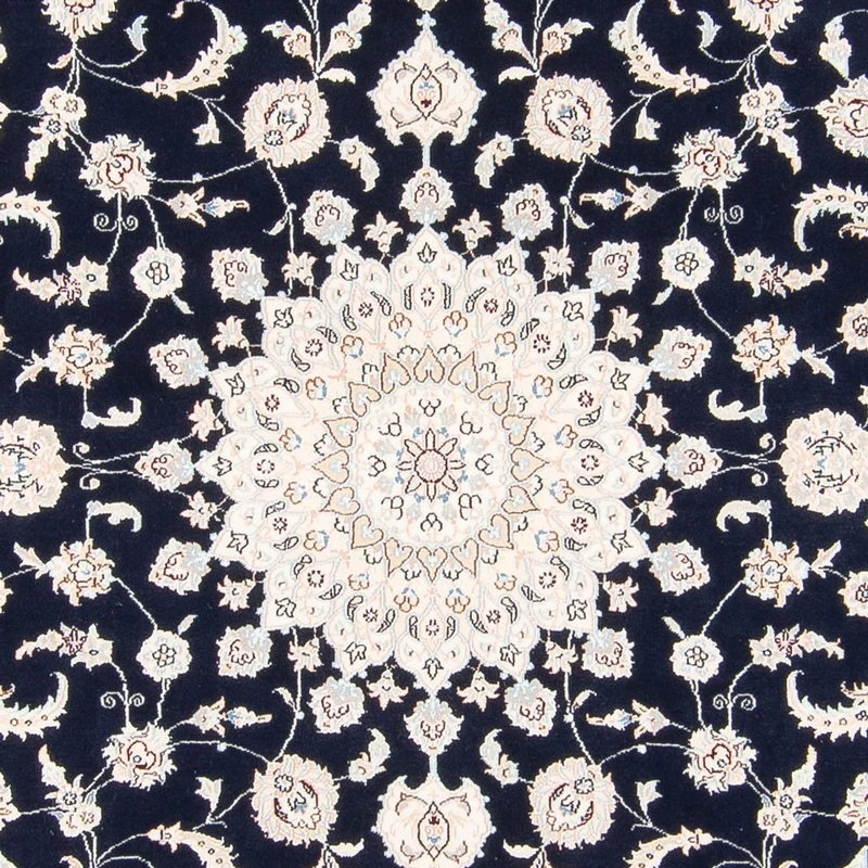 Perserteppich - Nain quadratisch - 200 x 210 cm - dunkelblau