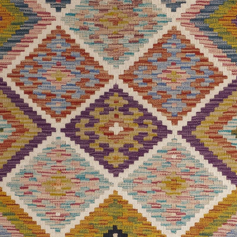 Kelim Maimene Teppich 95x195cm - mehrfarbig