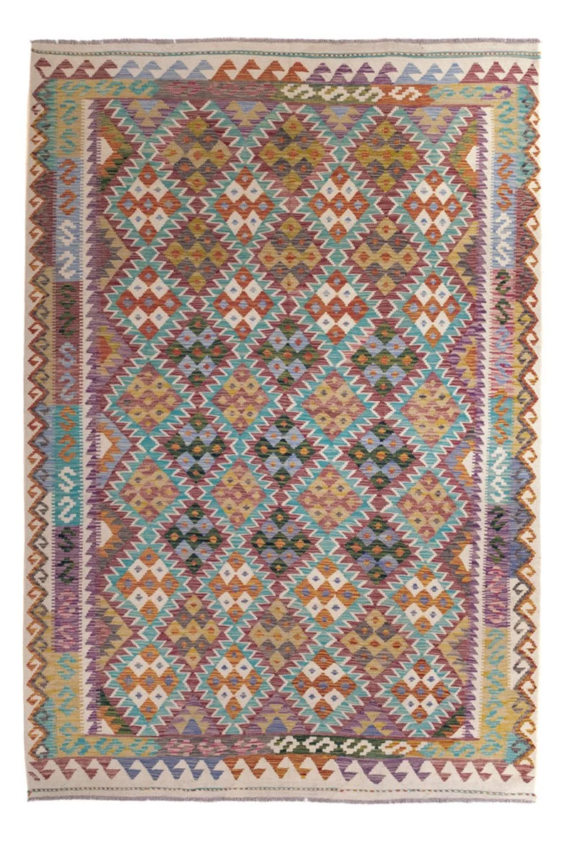 Kelim Maimene Teppich 195x285cm - mehrfarbig
