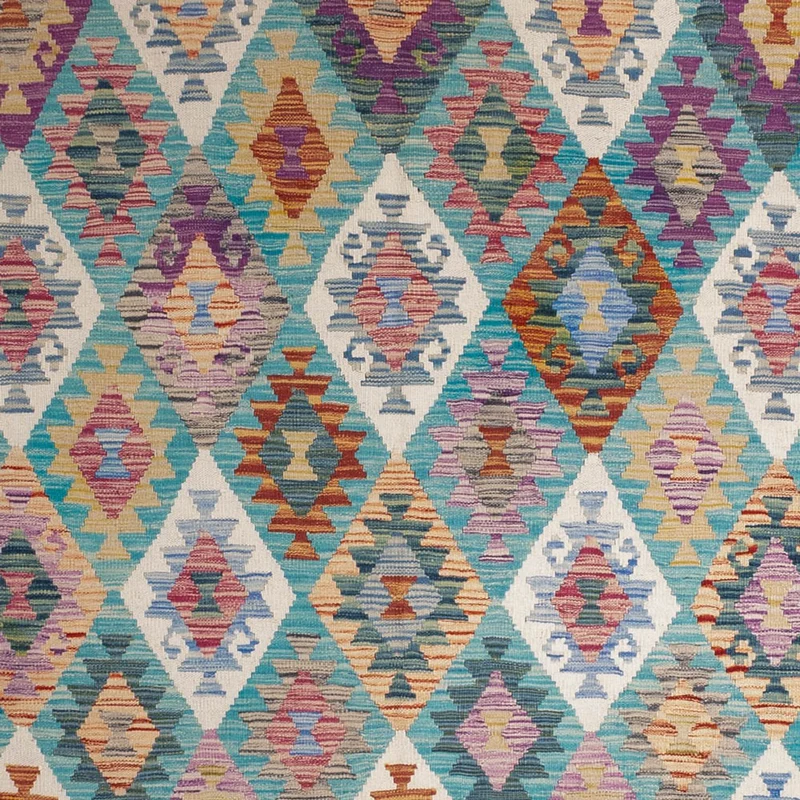Kelim Teppich - Splash - 204 x 297 cm - mehrfarbig