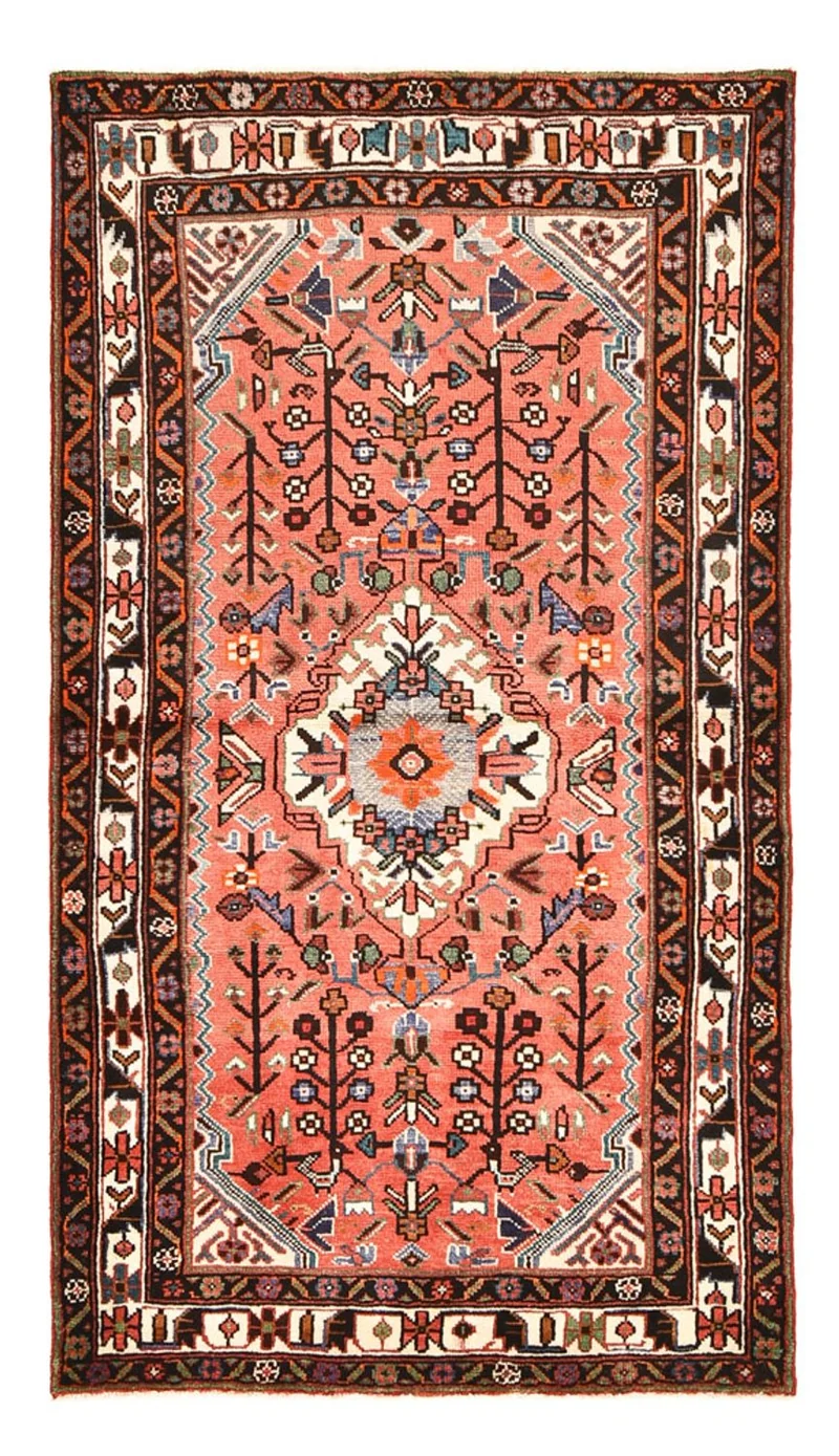 Hamadan Teppich 112x197cm - Perserteppich - hellrot