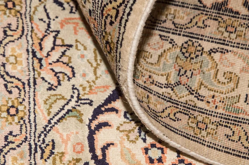 Kaschmir Seide Teppich 94x153cm - Orientteppich - beige