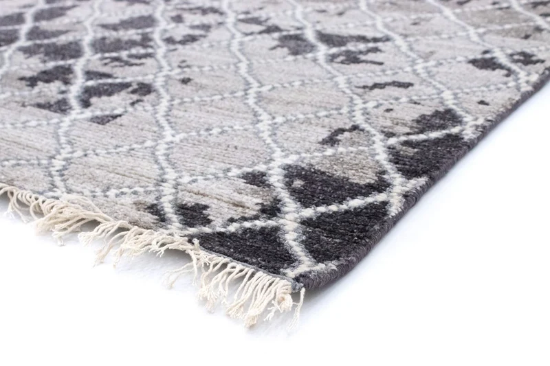 Designer Teppich 181x271cm - silber