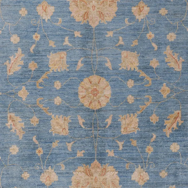 Ziegler Modern Teppich 206x300cm - Orientteppich - blau