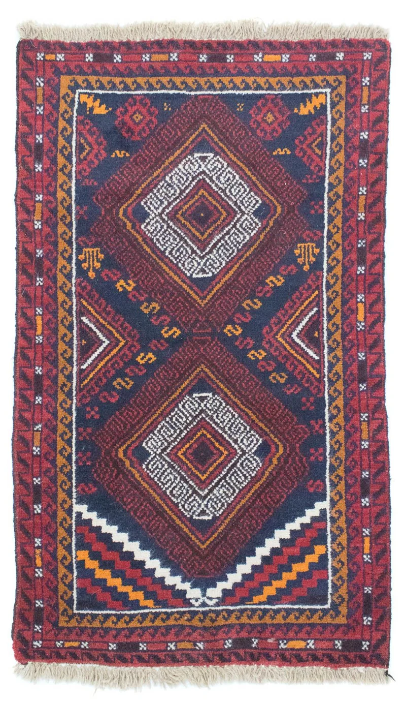 Belutsch Teppich 76x132cm - Orientteppich - blau