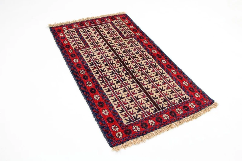 Belutsch Teppich 75x130cm - Orientteppich - beige