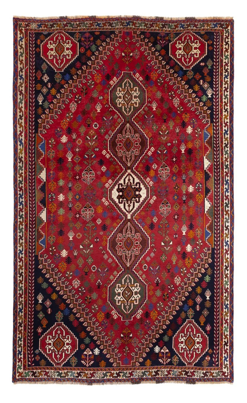 Ghashghai Teppich 190x294cm - Perserteppich - rot