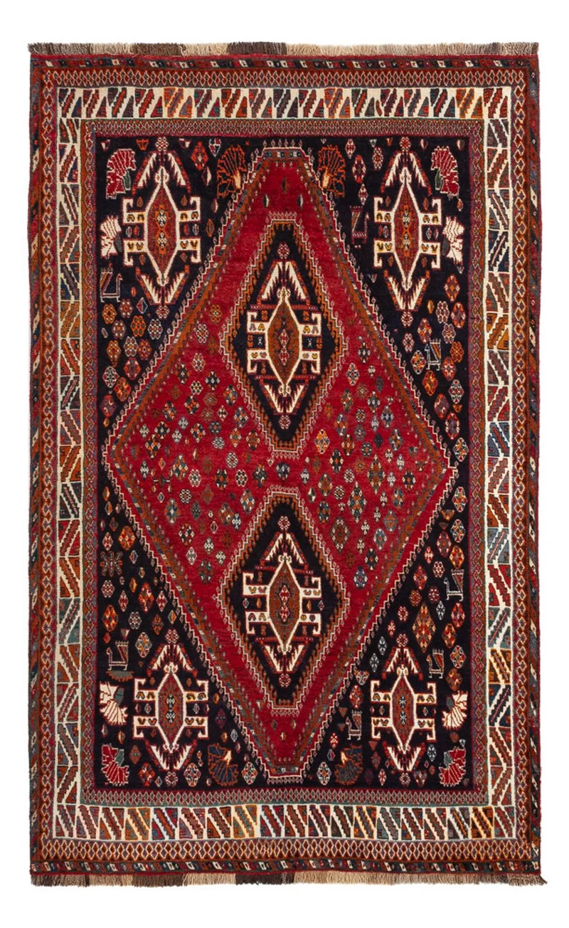 Ghashghai Teppich 160x247cm - Perserteppich - rot