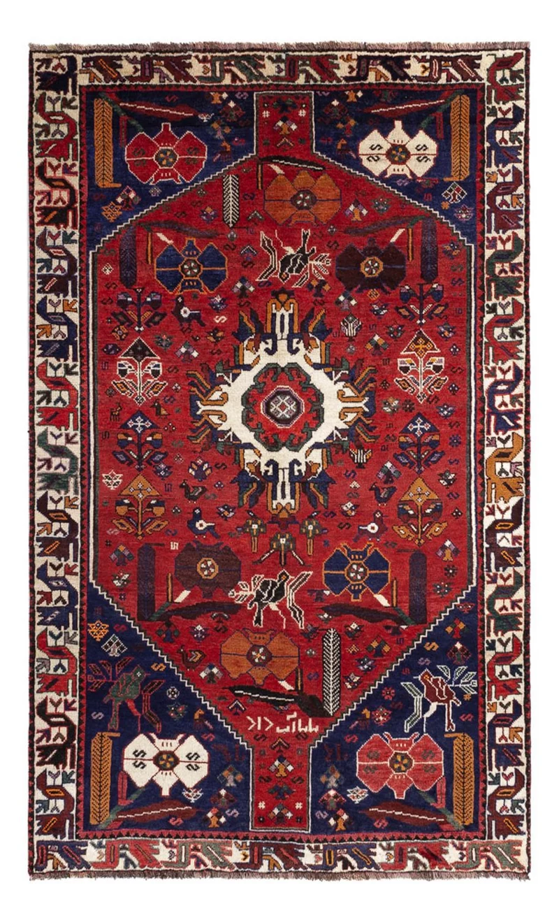 Ghashghai Teppich 156x245cm - Perserteppich - rot