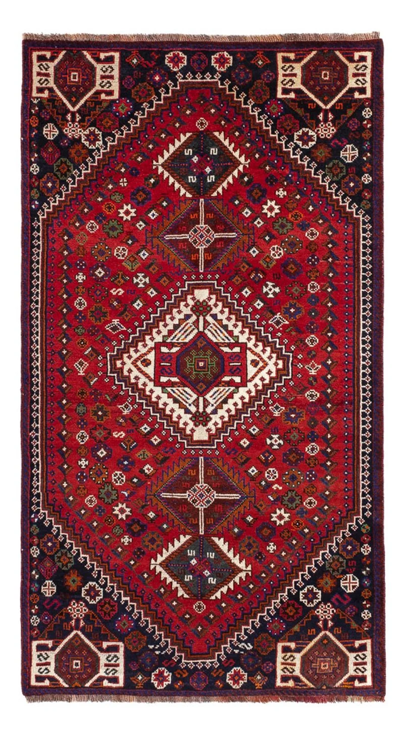 Ghashghai Teppich 129x226cm - Perserteppich - rot