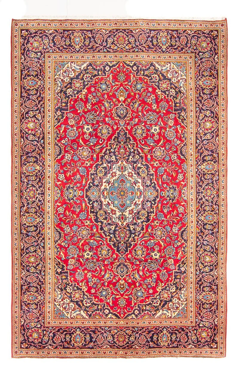 Keshan Teppich 204x298cm - Perserteppich - rot