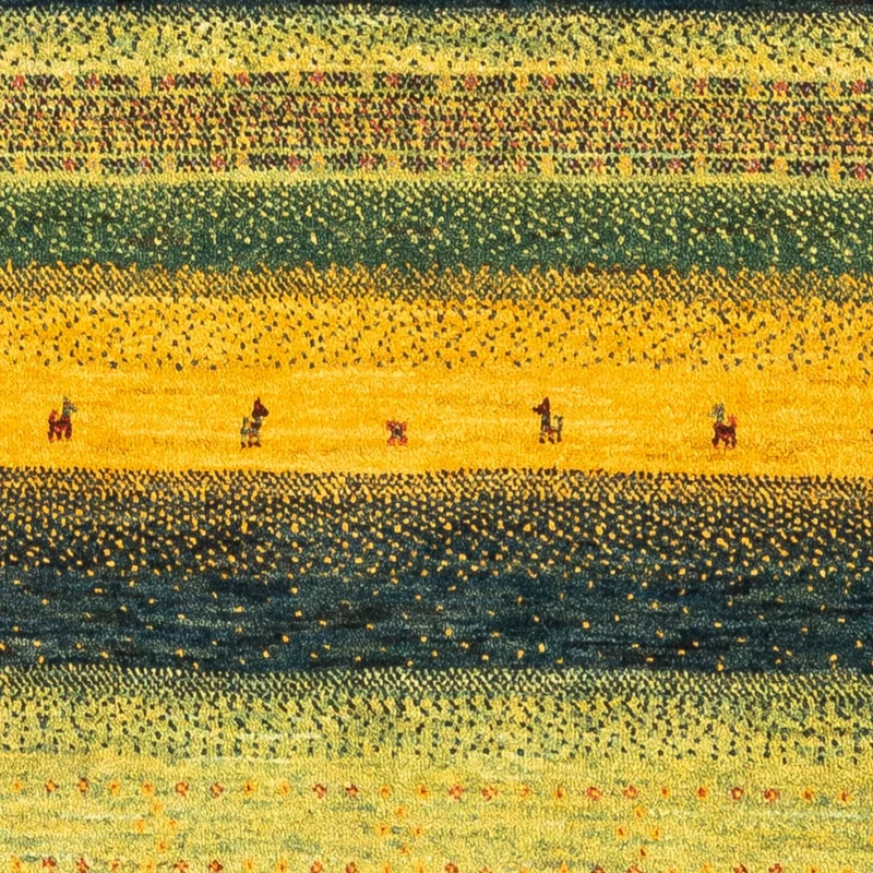 Loribaft Teppich Perser 82x133cm - Orientteppich - grün