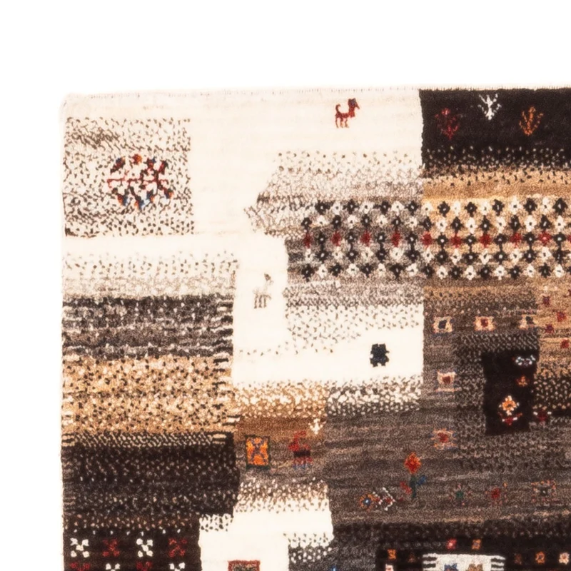 Gabbeh Teppich - Loribaft Perser - Royal - 85 x 126 cm - grau