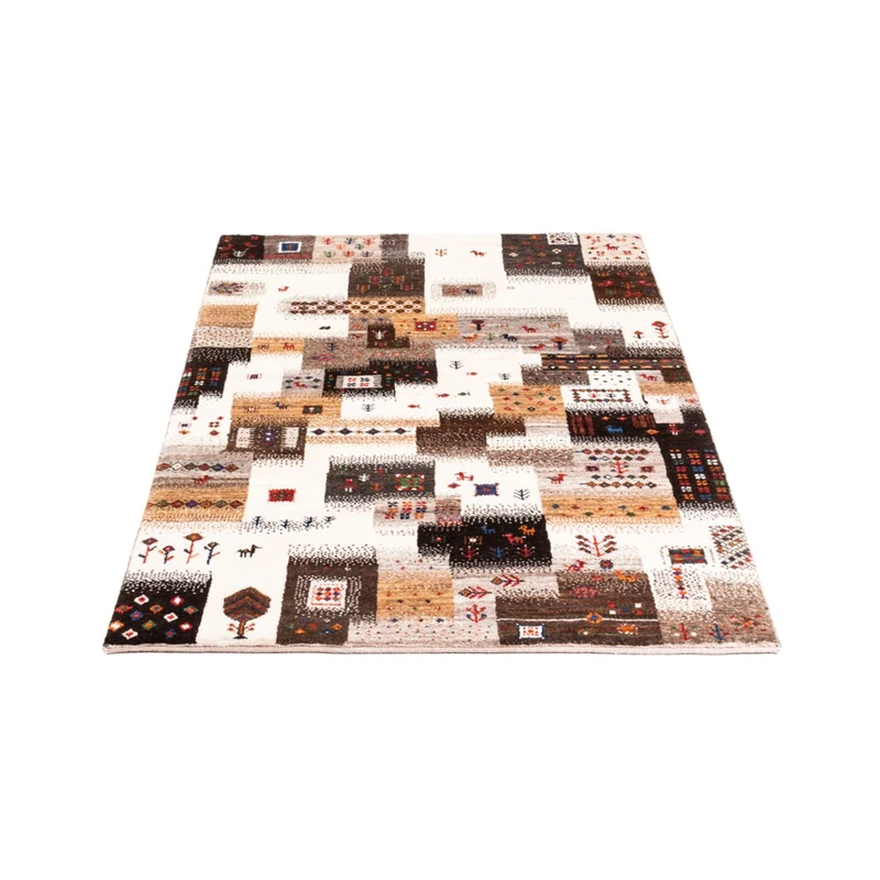 Loribaft Teppich Perser 85x147cm - Orientteppich - grau