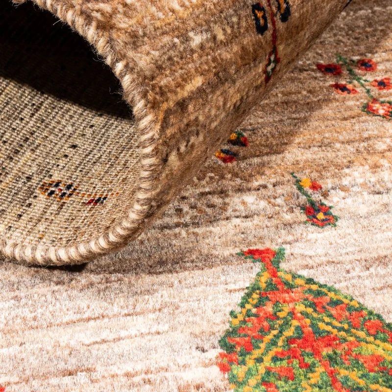Loribaft Teppich Perser 83x133cm - Orientteppich - grau