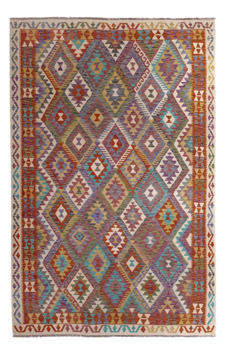 Kelim Maimene Teppich 200x299cm - mehrfarbig