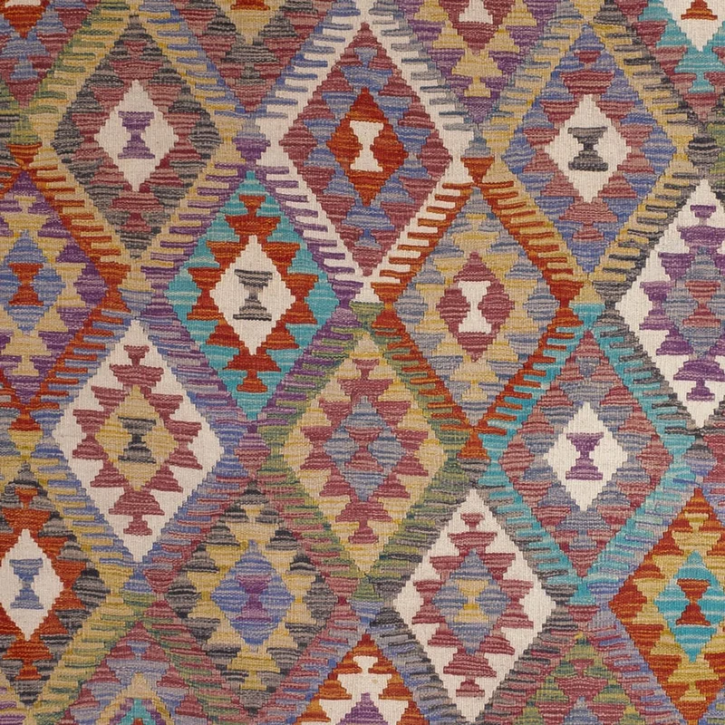 Kelim Maimene Teppich 200x299cm - mehrfarbig