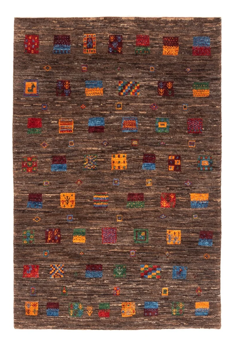 Loribaft Teppich Perser 82x119cm - Orientteppich - grau