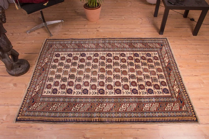 Schirwan Teppich 146x207cm - Orientteppich - beige