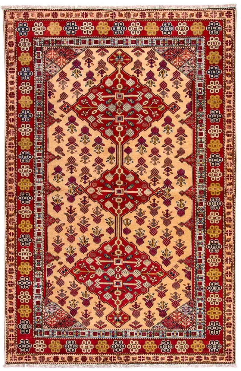 Schirwan Teppich 133x200cm - Orientteppich - rot