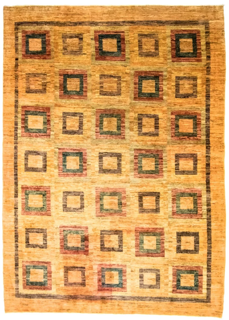 Ziegler Modern Teppich 203x281cm - Wollteppich - gelb