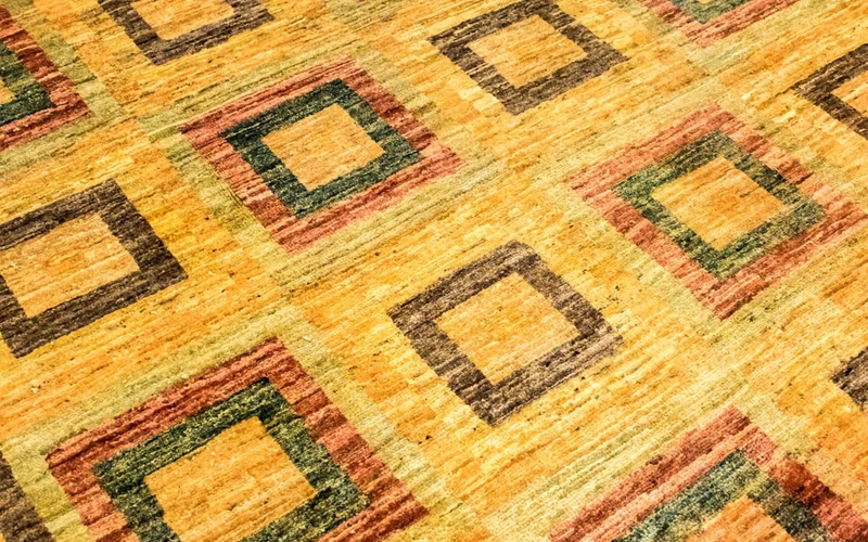 Ziegler Modern Teppich 203x281cm - Wollteppich - gelb