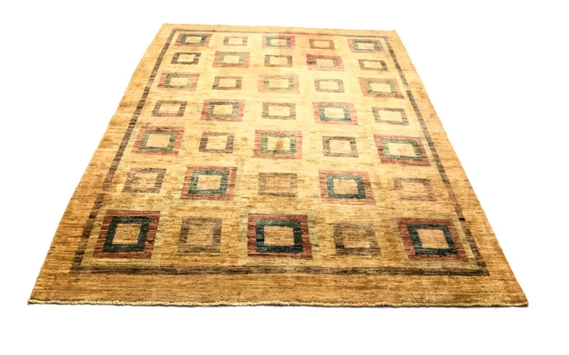 Ziegler Modern Teppich 203x281cm - Wollteppich - gelb
