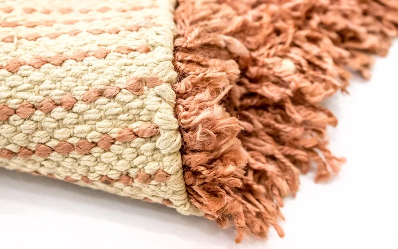 Hochflor Teppich 178x332cm - orange