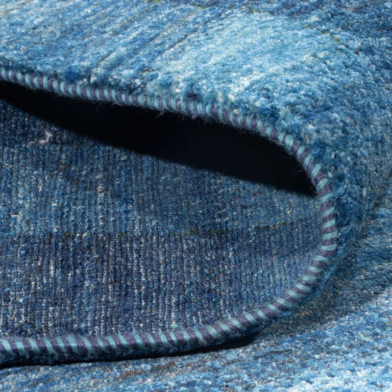 Gabbeh Teppich - Loribaft Perser - 186 x 225 cm - seeblau