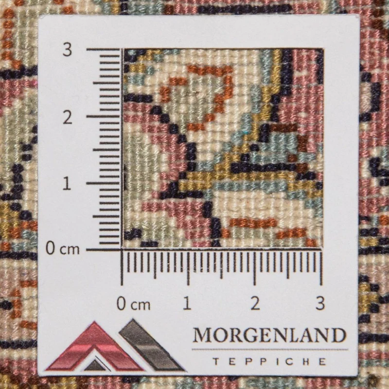 Kaschmir Seide Teppich 77x190cm - Orientteppich - beige