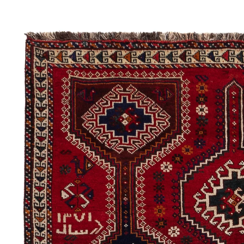 Ghashghai Teppich 170x249cm - Perserteppich - rot