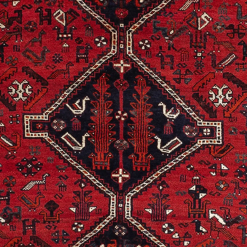 Ghashghai Teppich 159x221cm - Perserteppich - rot
