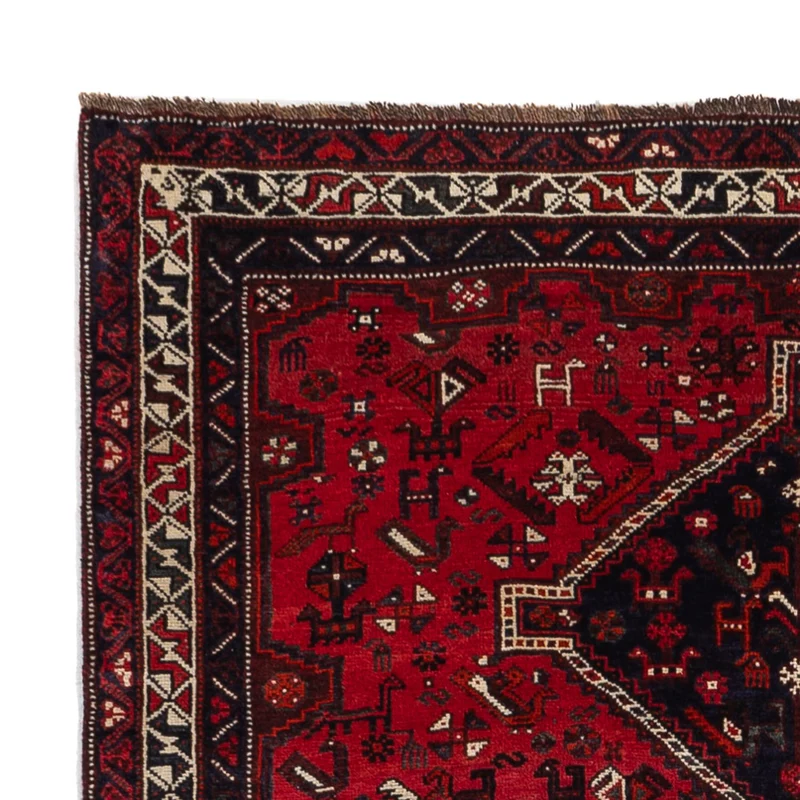Ghashghai Teppich 159x221cm - Perserteppich - rot