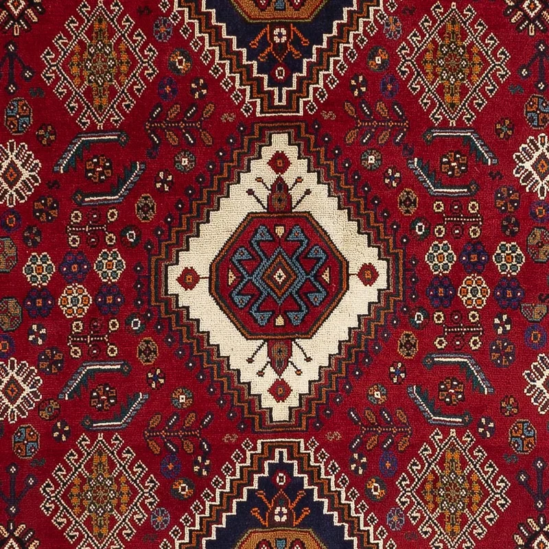 Ghashghai Teppich 141x256cm - Perserteppich - dunkelrot