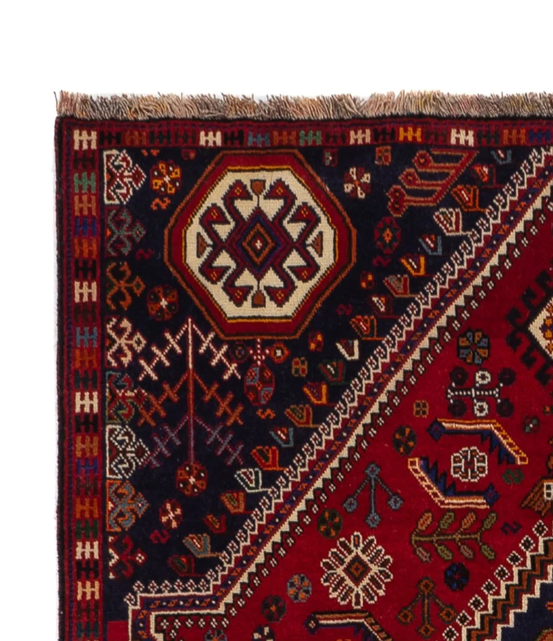 Ghashghai Teppich 141x256cm - Perserteppich - dunkelrot