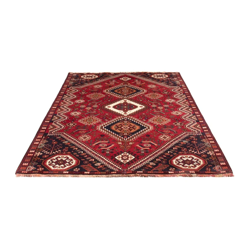 Ghashghai Teppich 141x256cm - Perserteppich - dunkelrot