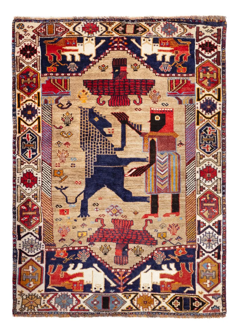 Ghashghai Teppich 113x157cm - Perserteppich - mehrfarbig