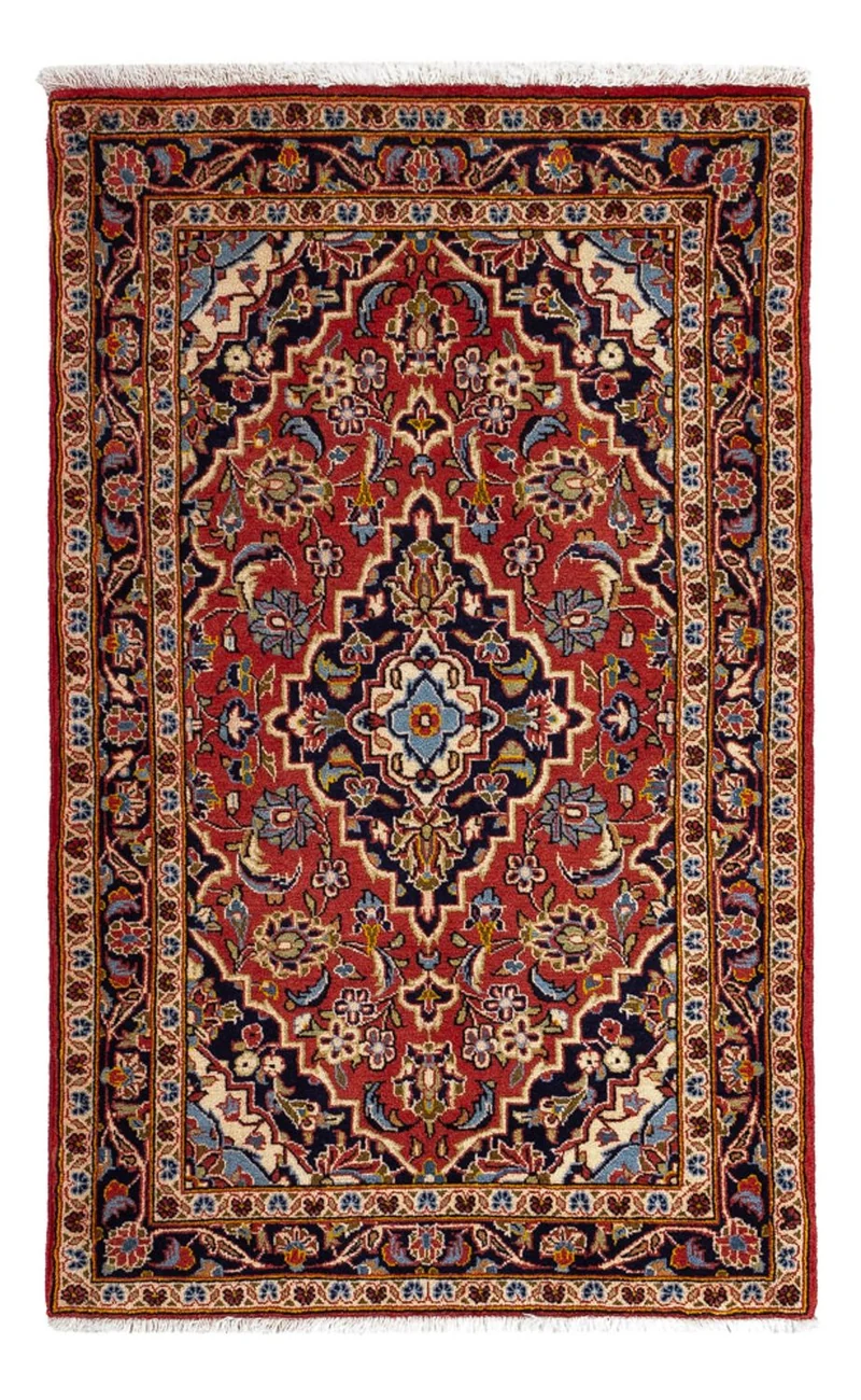 Keshan Teppich 69x111cm - Perserteppich - dunkelgrau
